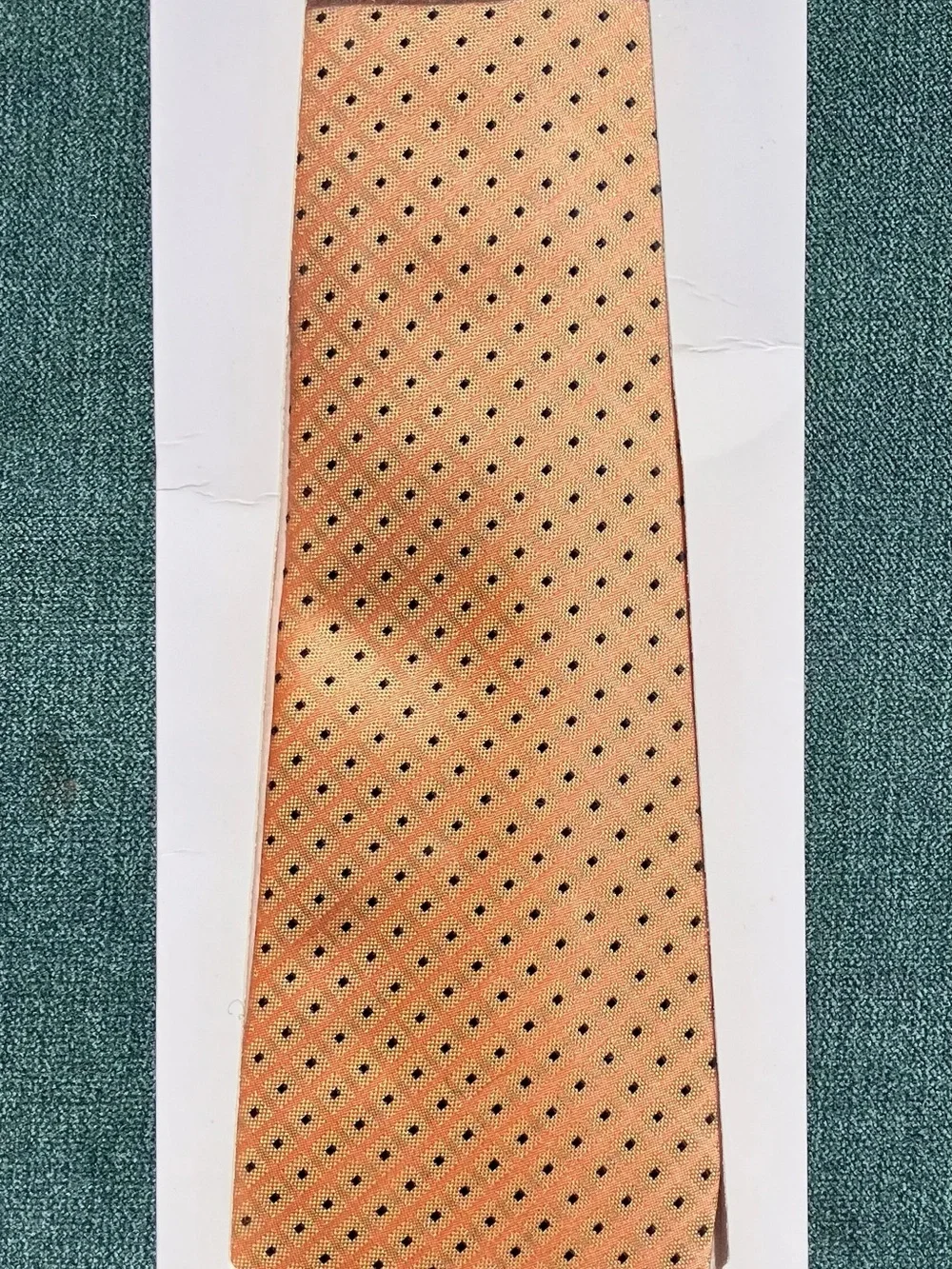 Silk Yellow Tie with Dot Motif